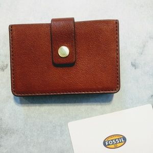 Fossil Leather Mini Tab Wallet NWOT
